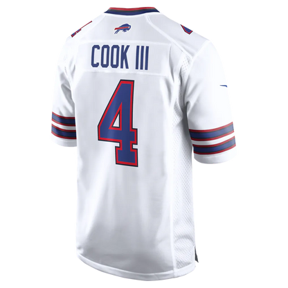 James Cook III #4 Buffalo Bills Nike Game Finished Player Jersey - White