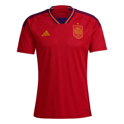 Youth Spain National Team World Cup Adidas 2022 Red Home Replica Stadium Jersey - Pro League Sports Collectibles Inc.