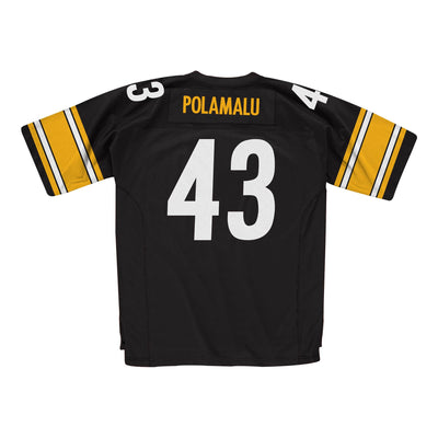 Troy Polamalu #43 Pittsburgh Steelers 2005 Mitchell & Ness Retired Legacy Black Jersey - Pro League Sports Collectibles Inc.