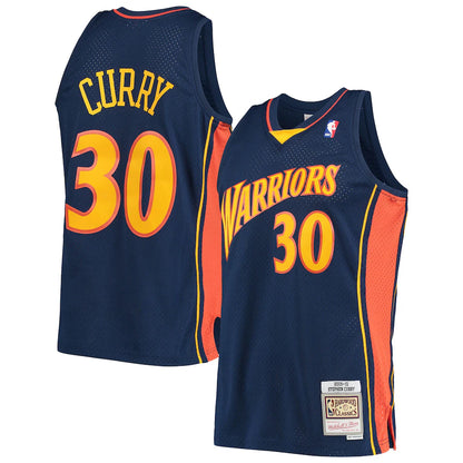 Stephen Curry Golden State Warriors Mitchell & Ness 2009-10 Hardwood Classic Swingman Jersey - Navy - Pro League Sports Collectibles Inc.