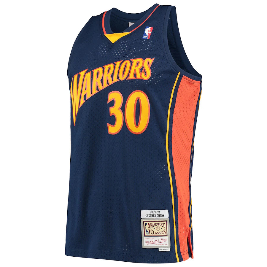 Stephen Curry Golden State Warriors Mitchell & Ness 2009-10 Hardwood Classic Swingman Jersey - Navy - Pro League Sports Collectibles Inc.