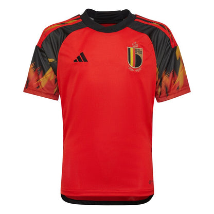 Youth Belgium National Team World Cup Adidas 2022 Red Home Replica Stadium Jersey - Pro League Sports Collectibles Inc.