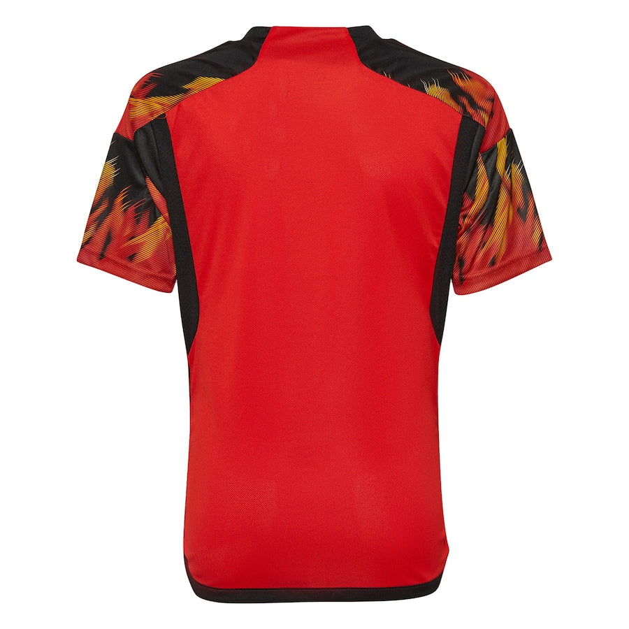 Youth Belgium National Team World Cup Adidas 2022 Red Home Replica Stadium Jersey - Pro League Sports Collectibles Inc.