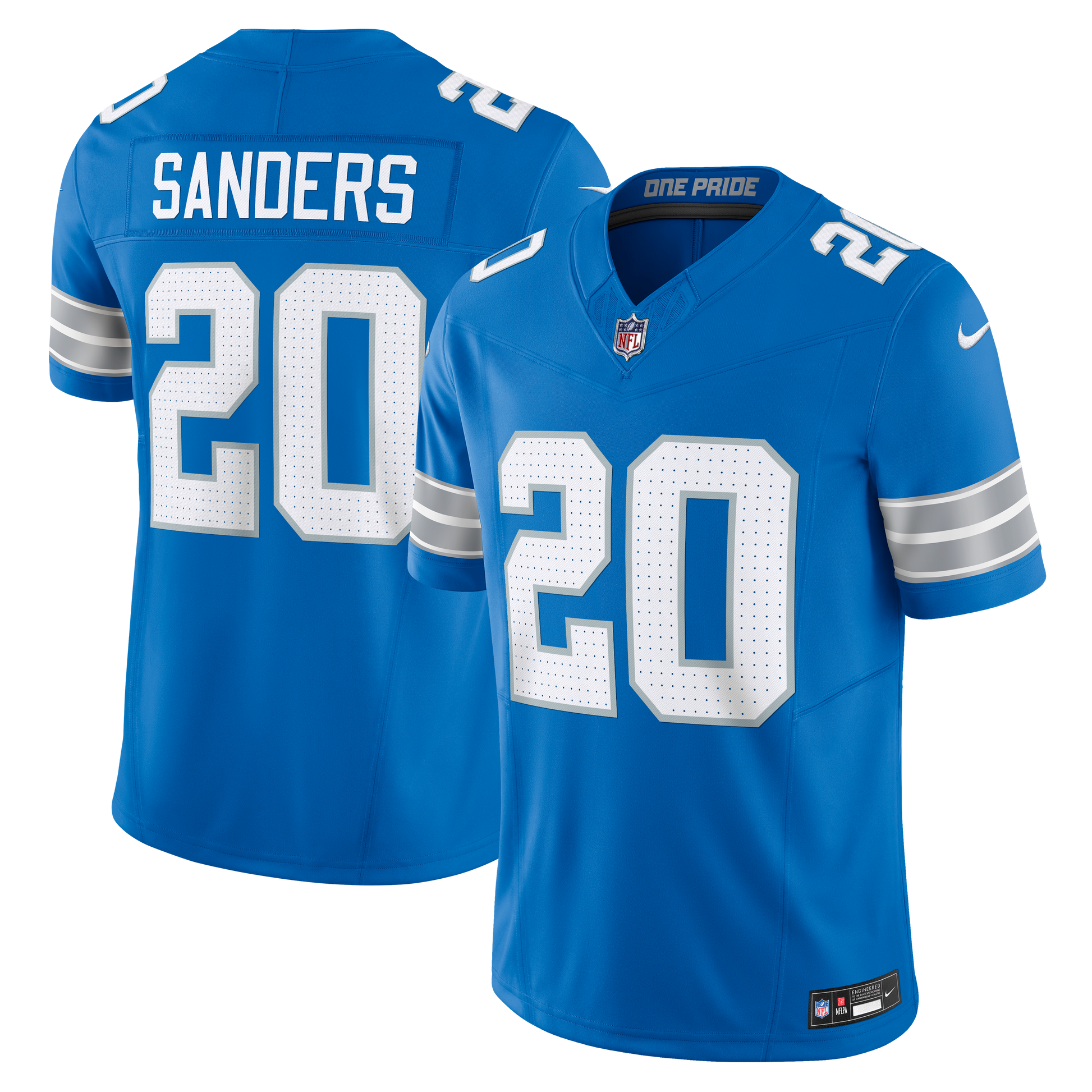 Barry Sanders #20 Detroit Lions Retired Nike Vapor F.U.S.E. Limited Jersey - Blue - Pro League Sports Collectibles Inc.