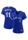 Women’s Toronto Blue Jays Bo Bichette #11 Nike Royal Blue Replica Game Jersey - Pro League Sports Collectibles Inc.