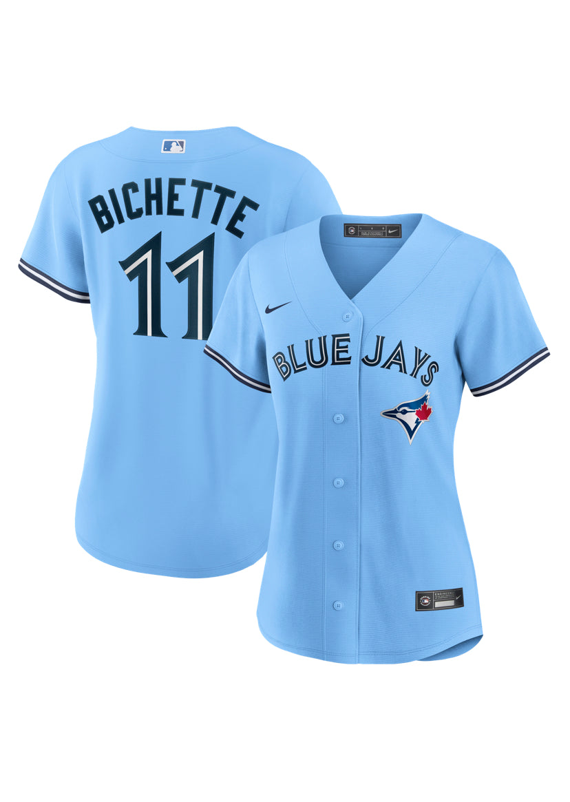 Nike Men's Toronto Blue Jays Bo Bichette #11 Blue Cool Base Alternate Jersey