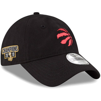 Toronto Raptors Black NBA 2019 Champions Patch 9Twenty New Era Buckle Back Hat