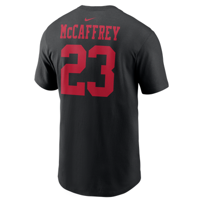Christian McCaffrey #23 San Francisco 49ers SUPER-BOWL Nike - Name & Number Black T-Shirt