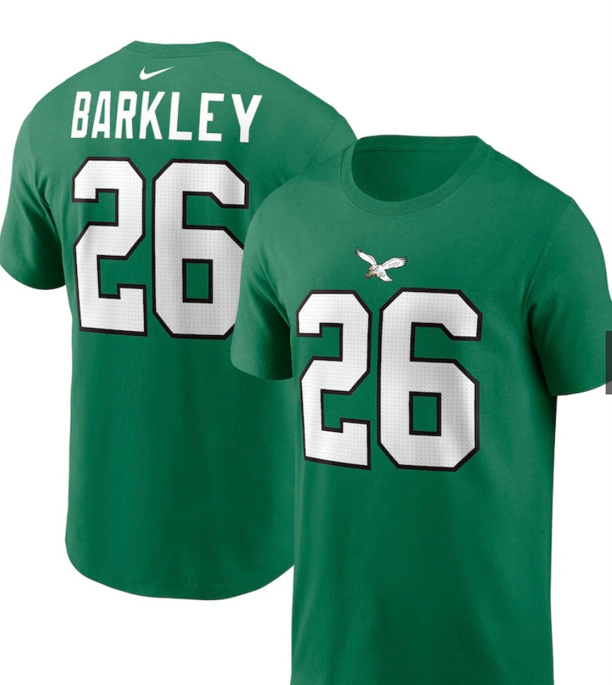 Saquon Barkley #26 Philadelphia Eagles Nike Player Name & Number T-Shirt - Kelly Green