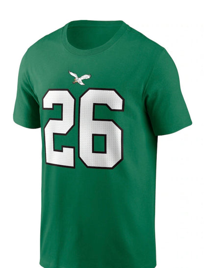 Saquon Barkley #26 Philadelphia Eagles Nike Player Name & Number T-Shirt - Kelly Green