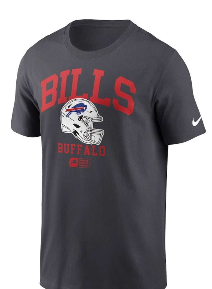 Buffalo Bills Nike Anthracite Helmet Essential T-Shirt