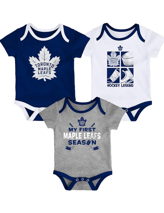 Infant Toronto Maple Leafs Legend Onesie 3 Pack Set