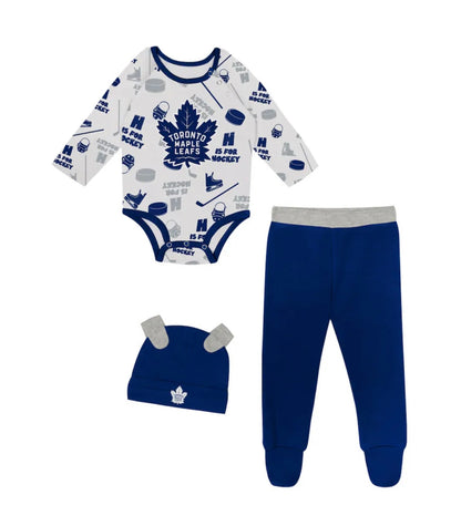 Infant Toronto Maple Leafs Hockey 3 Piece Champ Set