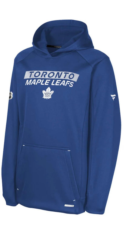 Youth Toronto Maple Leafs Fanatics Blue Authentic Pro Rink Pullover Hoodie