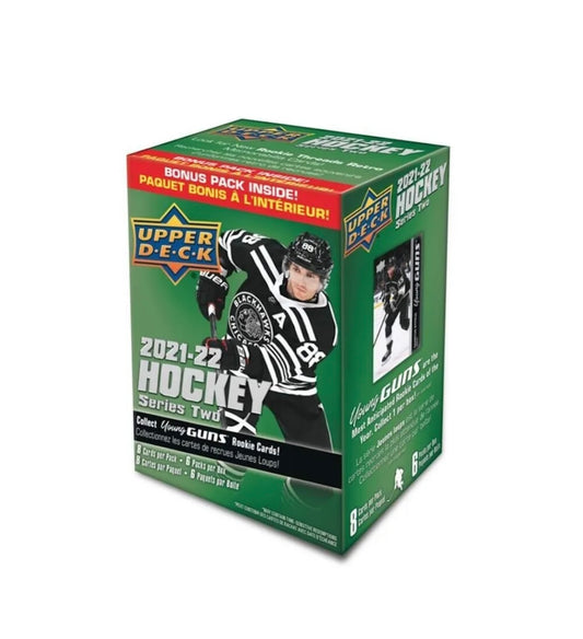 2021-22 Upper Deck Hockey Cards Series Two (Blaster) Box - Pro League Sports Collectibles Inc.