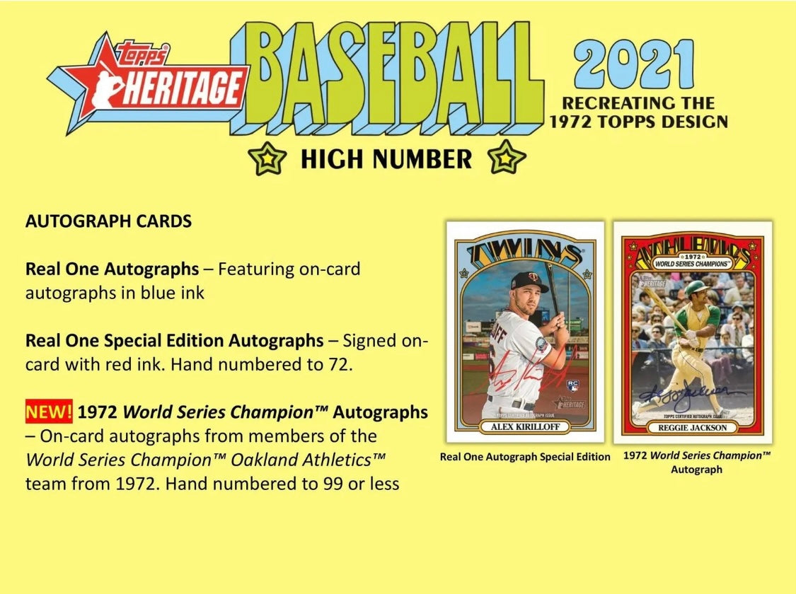 2021 Topps Heritage High Number - Hobby Box