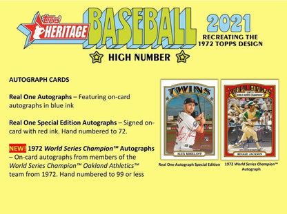 2021 Topps Heritage High Number - Hobby Box