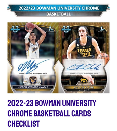 2022-23 Bowman Chrome University Basketball Factory Sealed 24 Pack Hobby Box