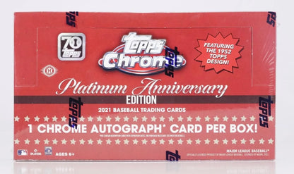 2021 Topps Chrome Platinum Baseball Hobby Box - Pro League Sports Collectibles Inc.