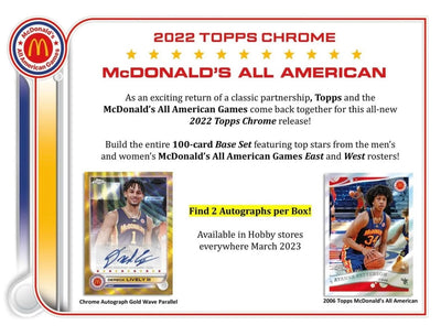 2022 Topps Chrome Basketball McDonald's