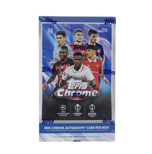 2022-23 Topps Chrome UEFA Club Competitions Soccer Trading Cards Hobby Box - Pro League Sports Collectibles Inc.