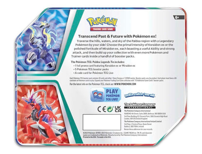 Pokémon TCG: Paldea Legends Tin (Koraidon ex)