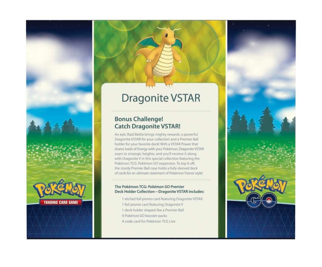 Pokémon TCG: Pokémon GO Premier Deck Holder Collection (Dragonite VSTAR) - Pro League Sports Collectibles Inc.