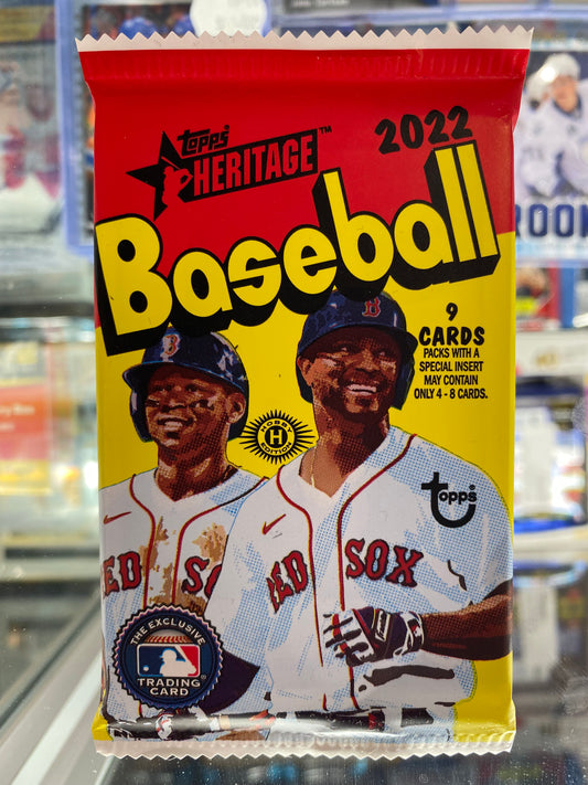 2022 Topps Heritage Baseball Card Pack - 9 Cards