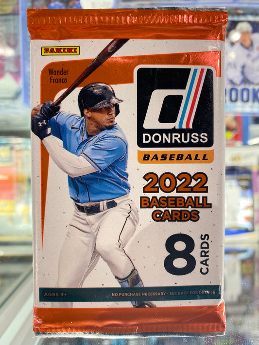 2022 Donruss Baseball hobby- 1 sealed 8 card pack from Hobby Box