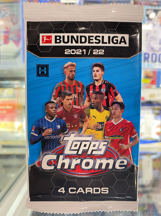 2021-22 Topps Chrome Bundesliga Soccer - 4 Card Pack from  Hobby Box