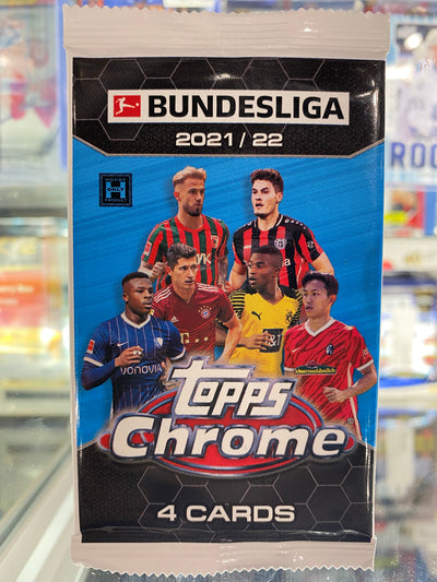 2021-22 Topps Chrome Bundesliga Soccer - 4 Card Pack from  Hobby Box