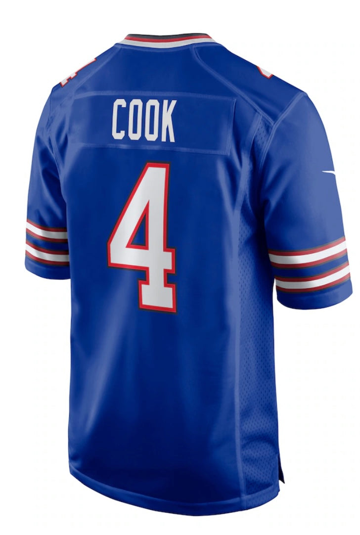 James Cook #4 Buffalo Bills Blue - Nike Game Finished Player