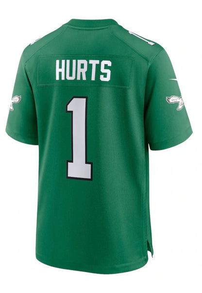 Jalen Hurts #1 Philadelphia Eagles Retro Green- Nike Game Finished Player Jersey