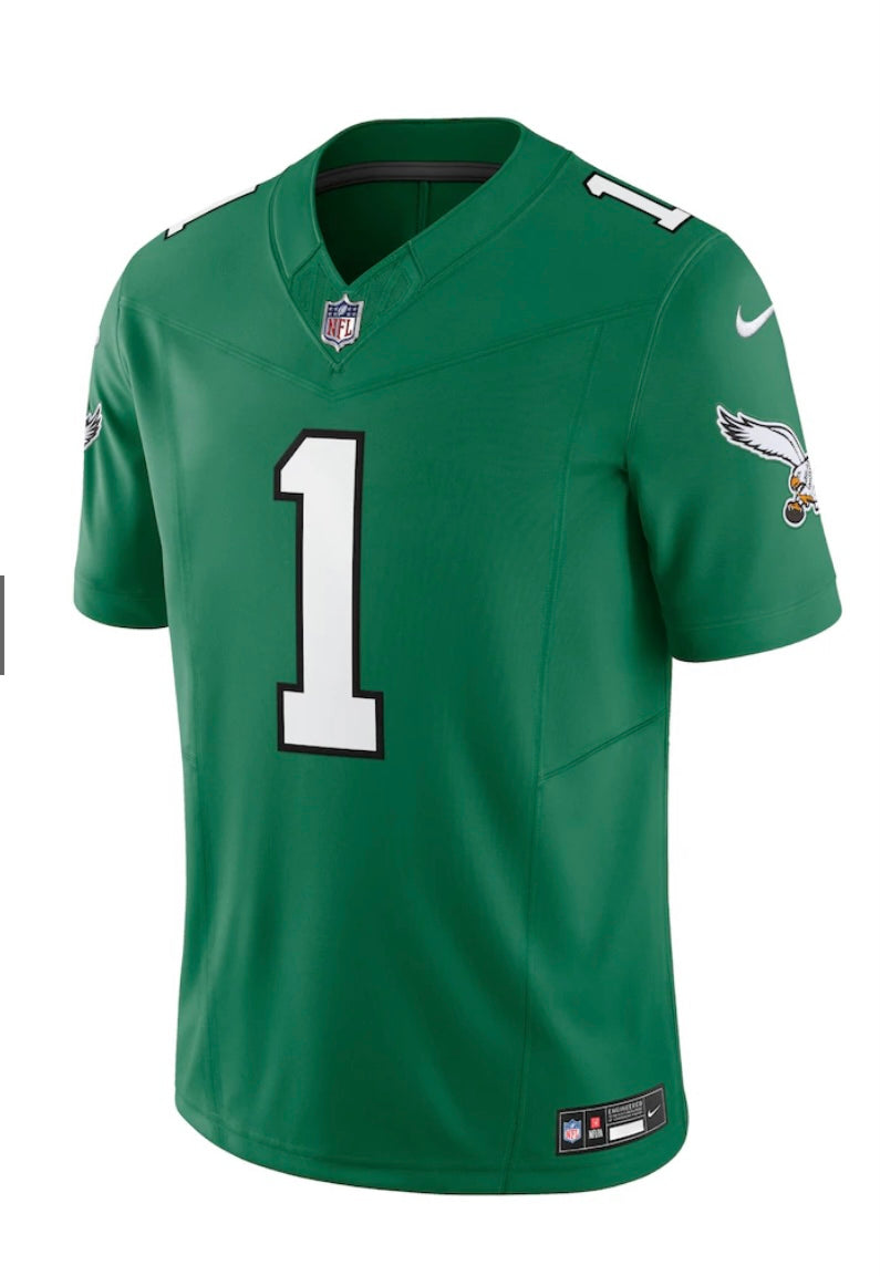 Jalen Hurts #1 Philadelphia Eagles Nike Vapor F.U.S.E. Limited Jersey - Retro Green