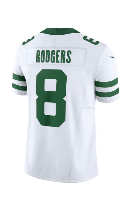 Aaron Rodgers #8 New York Jets Nike Vapor F.U.S.E. Limited Jersey - White - Pro League Sports Collectibles Inc.