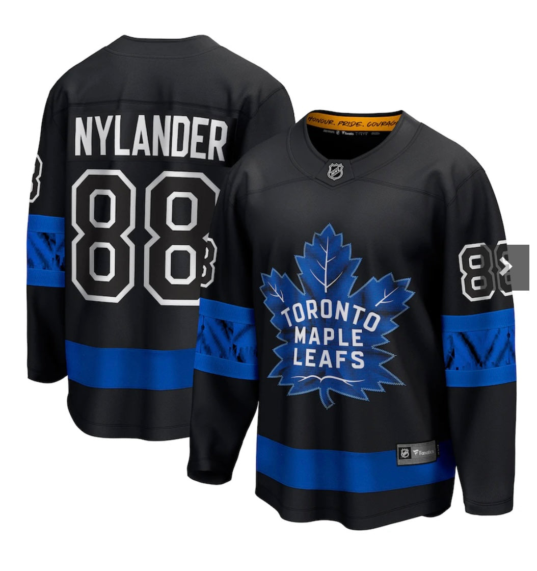 Toronto Maple Leafs William Nylander #88 Fanatics Branded Black - Alternate Premier Breakaway Reversible Player Jersey - Flip