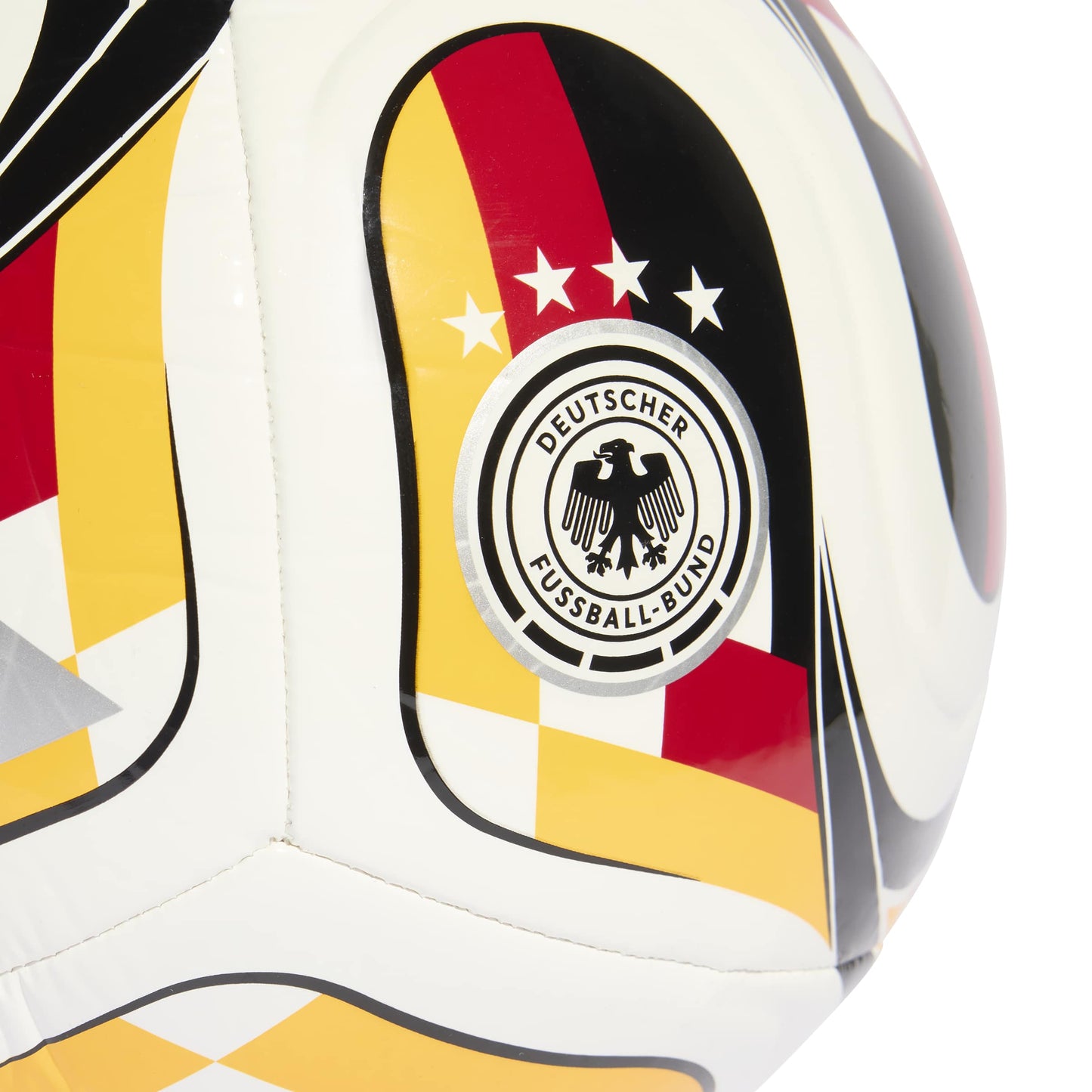 Germany DFB Adidas Trionda Home Club Ball – (White / Team Power Red 2 / Collegiate Gold / Black) - Size 5