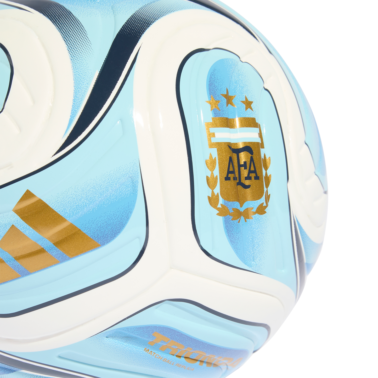 Argentina AFA Adidas Trionda Home Mini Ball (White / Ice Blue / Light Blue) -SIZE 1