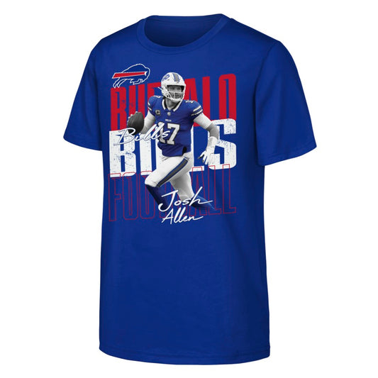 Youth Buffalo Bills Josh Allen Outerstuff Legendary Player Card T-Shirt - Royal