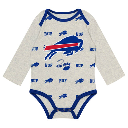 Infant Buffalo Bills AFC 3-Piece Huddle Set (Creeper, Pants, Beanie)