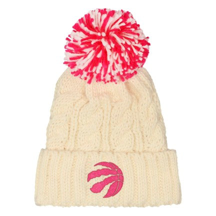 Youth Girls Toronto Raptors Pink Outerstuff Knit Pom Toque