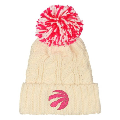 Youth Girls Toronto Raptors Pink Outerstuff Knit Pom Toque