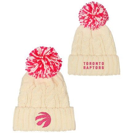 Youth Girls Toronto Raptors Pink Outerstuff Knit Pom Toque
