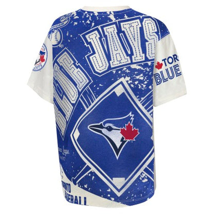 Youth Toronto Blue Jays Bold Print T-shirt - Cream