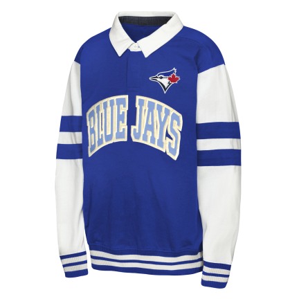 Youth Toronto Blue Jays MVP Long Sleeve Collared T-Shirt - Blue