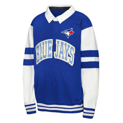 Youth Toronto Blue Jays MVP Long Sleeve Collared T-Shirt - Blue