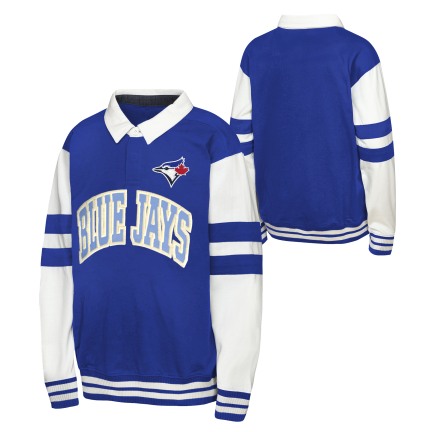 Youth Toronto Blue Jays MVP Long Sleeve Collared T-Shirt - Blue