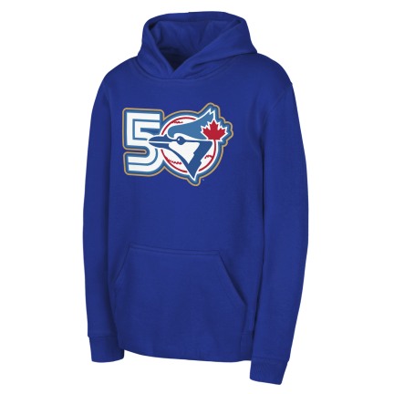 Youth Toronto Blue Jays New Era 50th Season Anniversary Pullover Hoodie - Blue