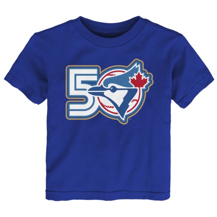Youth Toronto Blue Jays New Era 50th Season Anniversary T-Shirt - Royal Blue