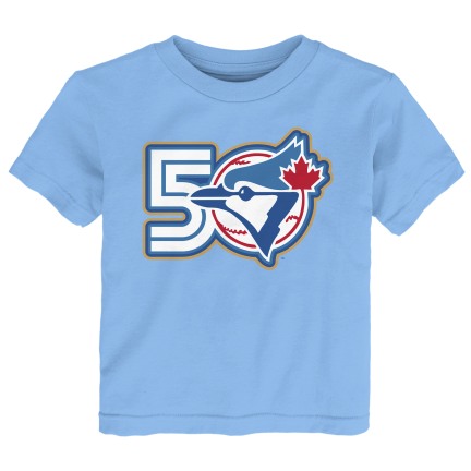 Youth Toronto Blue Jays New Era 50th Season Anniversary T-Shirt - Light Blue